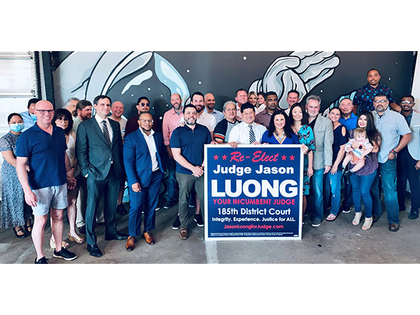Jason Luong at a campaign event